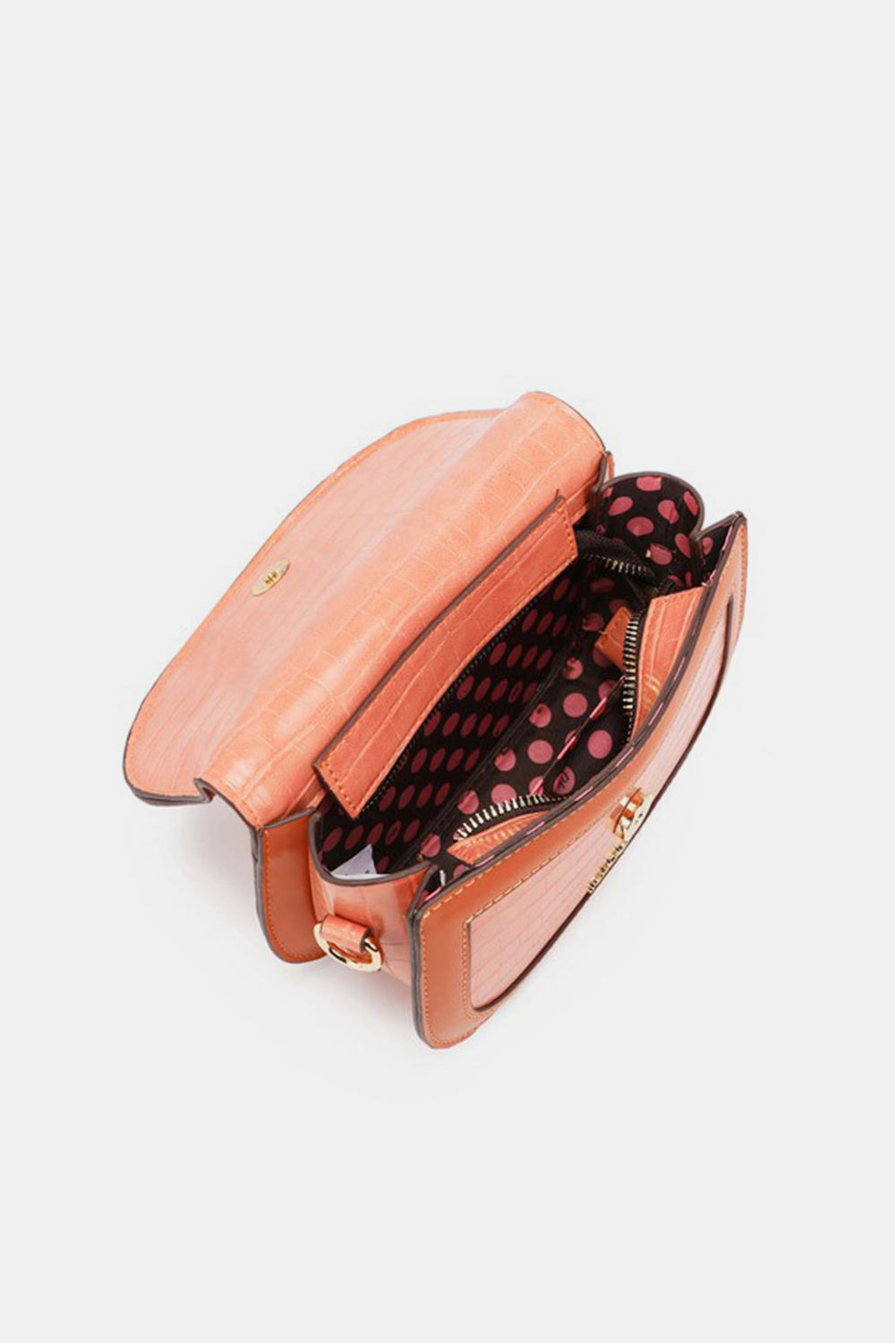 Nicole Lee USA Croc Embossed Crossbody Bag  | KIKI COUTURE