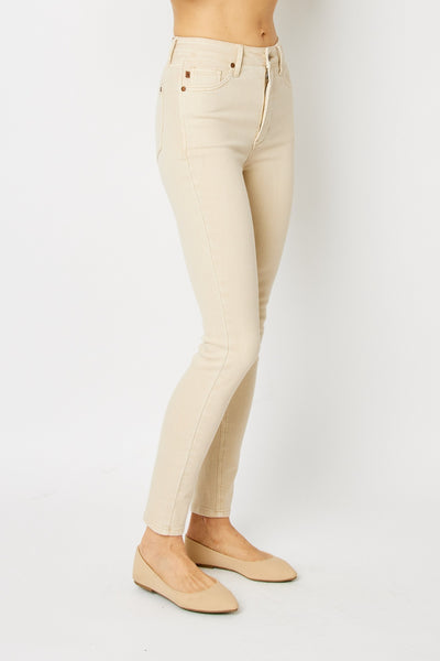 Judy Blue Full Size Garment Dyed Tummy Control Skinny Jeans  | KIKI COUTURE