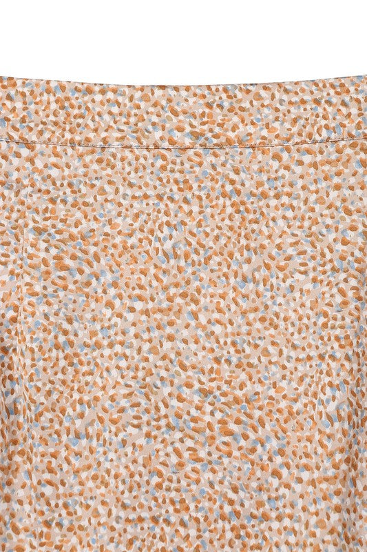 Leopard print shirred skirt  | KIKI COUTURE