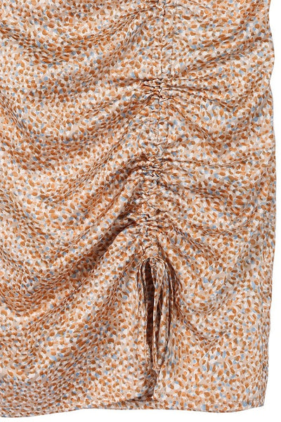 Leopard print shirred skirt  | KIKI COUTURE