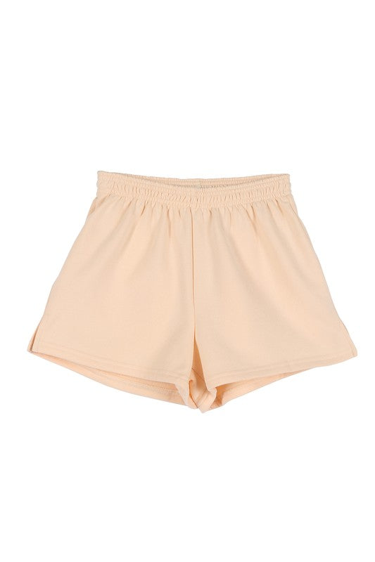 Cream sweat shorts  | KIKI COUTURE