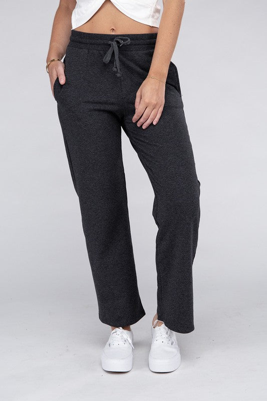 Lounge Wide Pants with Drawstrings  | KIKI COUTURE