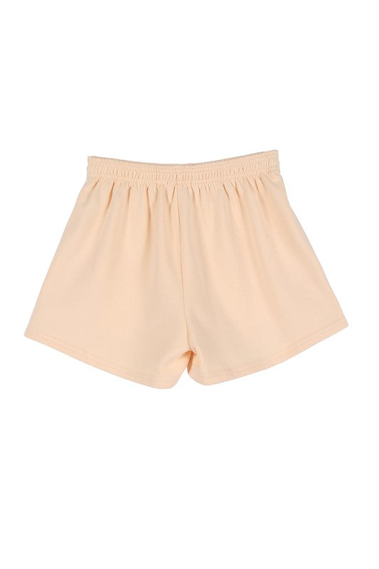 Cream sweat shorts  | KIKI COUTURE