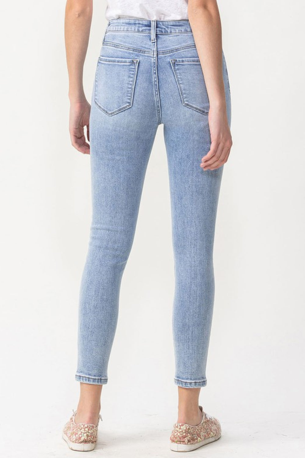 Lovervet Full Size Talia High Rise Crop Skinny Jeans  | KIKI COUTURE