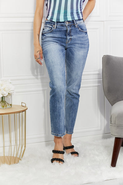 Kancan Full Size Amara High Rise Slim Straight Jeans  | KIKI COUTURE