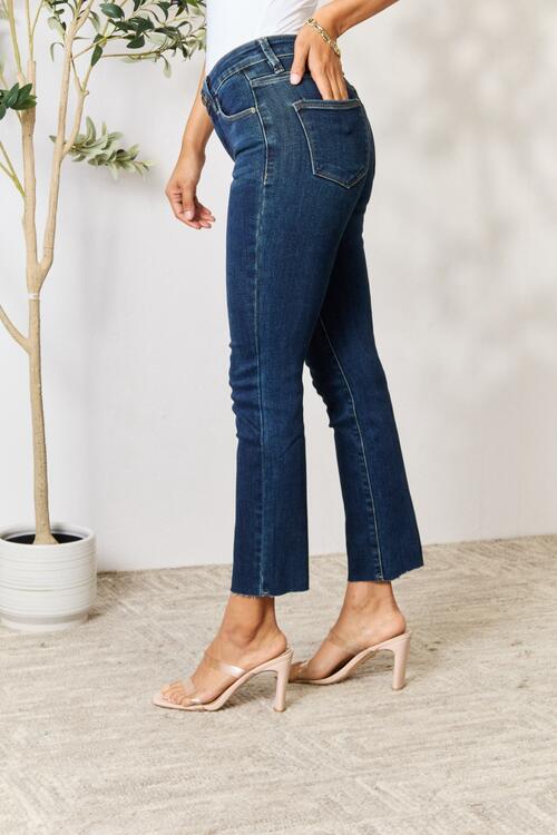 BAYEAS Full Size Raw Hem Straight Jeans  | KIKI COUTURE