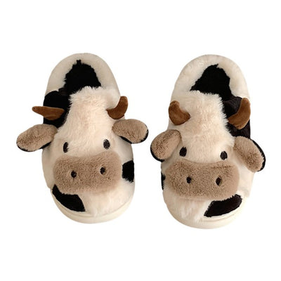 Faux fur Cow slippers | KIKI COUTURE
