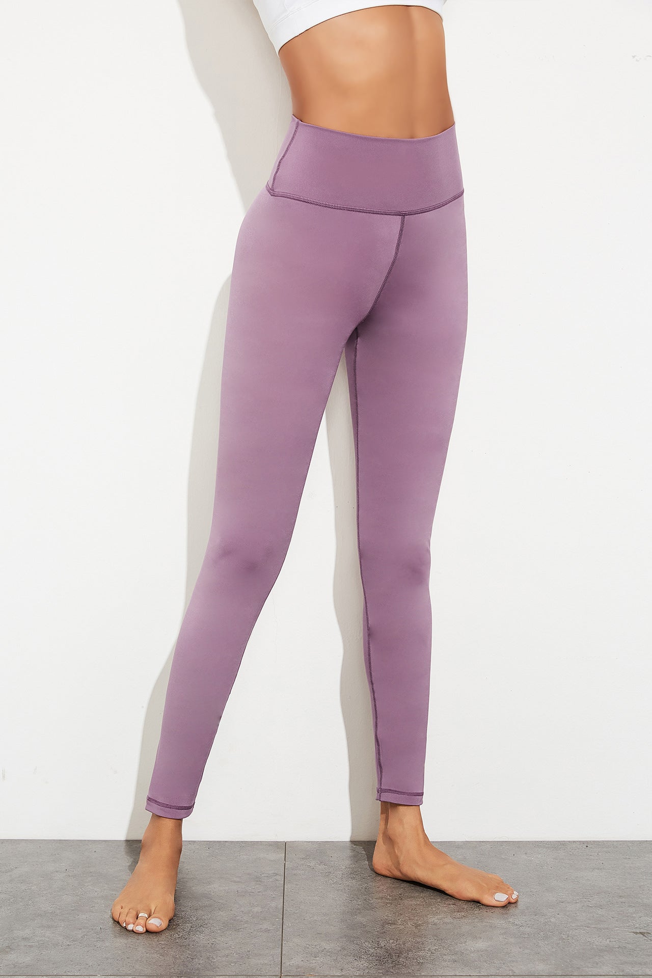 Exposed Seam High Waist Yoga Leggings  | KIKI COUTURE-Women's Clothing, Designer Fashions, Shoes, Bags