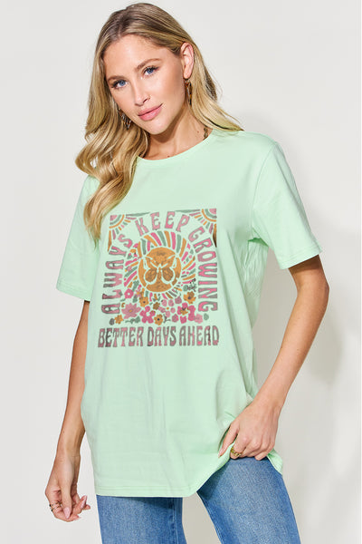 Simply Love Full Size Graphic Round Neck Short Sleeve T-Shirt  | KIKI COUTURE