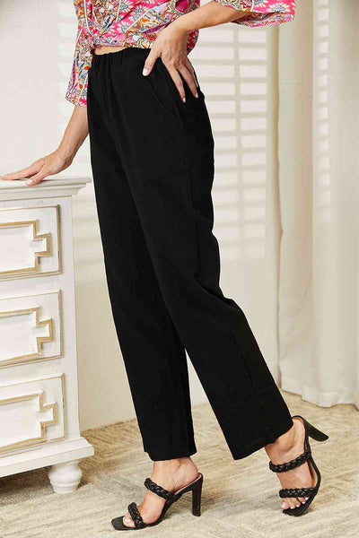 Double Take Pull-On Pants with Pockets  | KIKI COUTURE