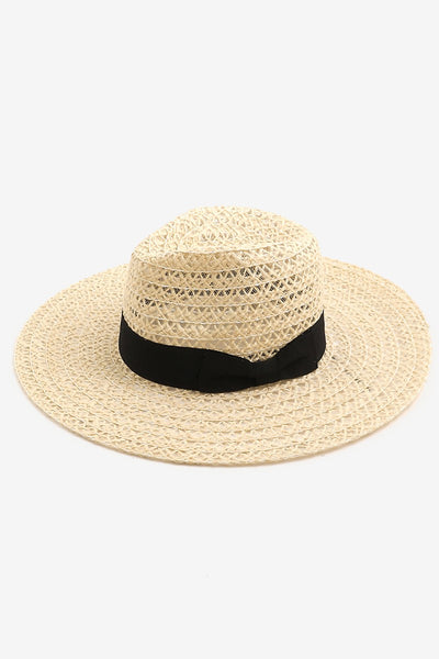 Fame Wide Brim Straw Weave Sun Hat  | KIKI COUTURE