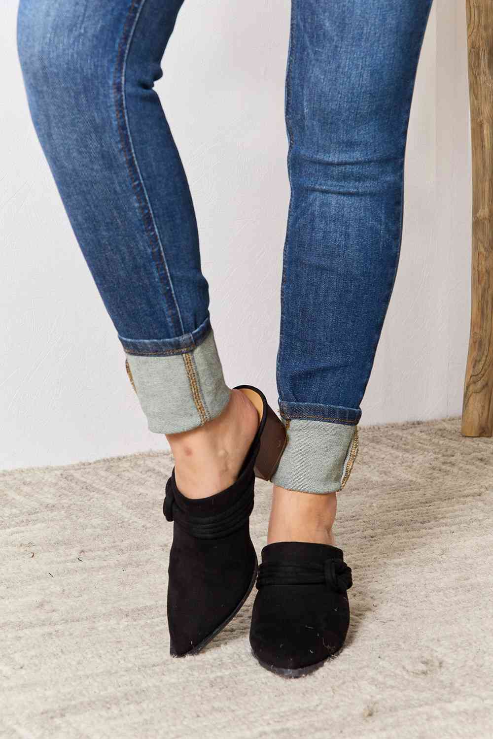 East Lion Corp Pointed-Toe Braided Trim Mules  | KIKI COUTURE