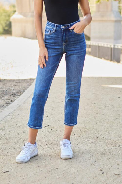 BAYEAS Full Size High Waist Straight Jeans  | KIKI COUTURE