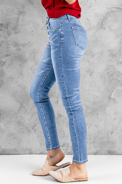 What You Want Button Fly Pocket Jeans  | KIKI COUTURE-Women's Clothing, Designer Fashions, Shoes, Bags