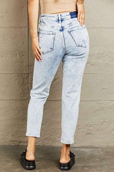 BAYEAS High Waisted Acid Wash Skinny Jeans  | KIKI COUTURE
