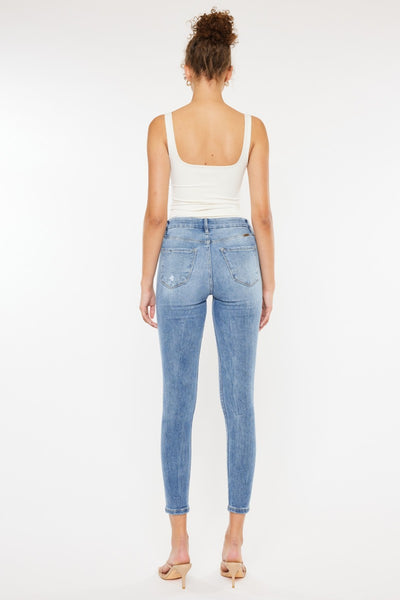 Kancan High Waist Cat's Whiskers Skinny Jeans  | KIKI COUTURE