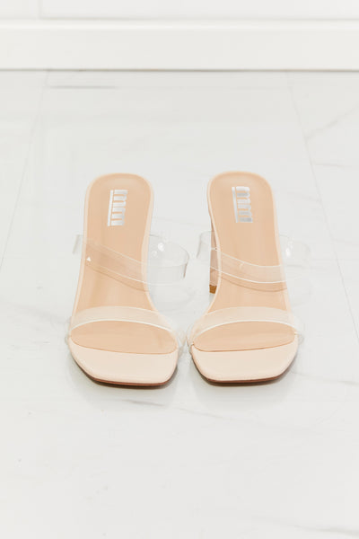 Walking On Air Transparent Double Band Heeled Sandal | KIKI COUTURE