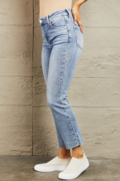 BAYEAS Mid Rise Cropped Slim Jeans  | KIKI COUTURE