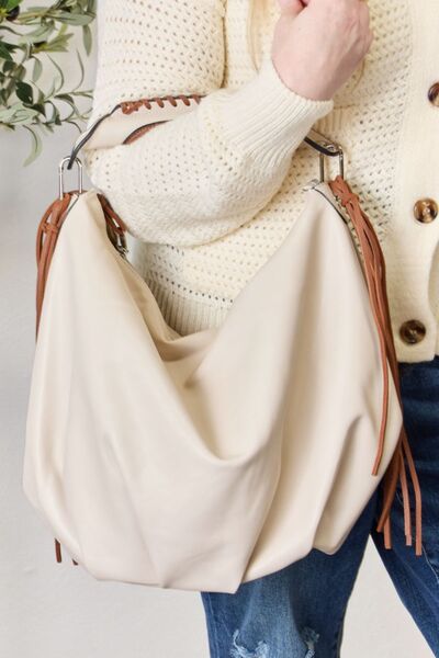 SHOMICO Fringe Detail Contrast Handbag  | KIKI COUTURE