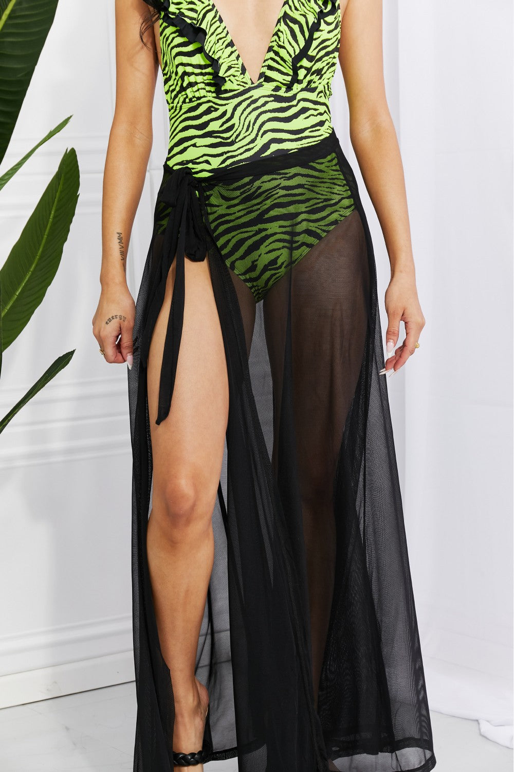 Marina West Swim Beach Is My Runway Mesh Wrap Maxi Cover-Up Skirt  | KIKI COUTURE
