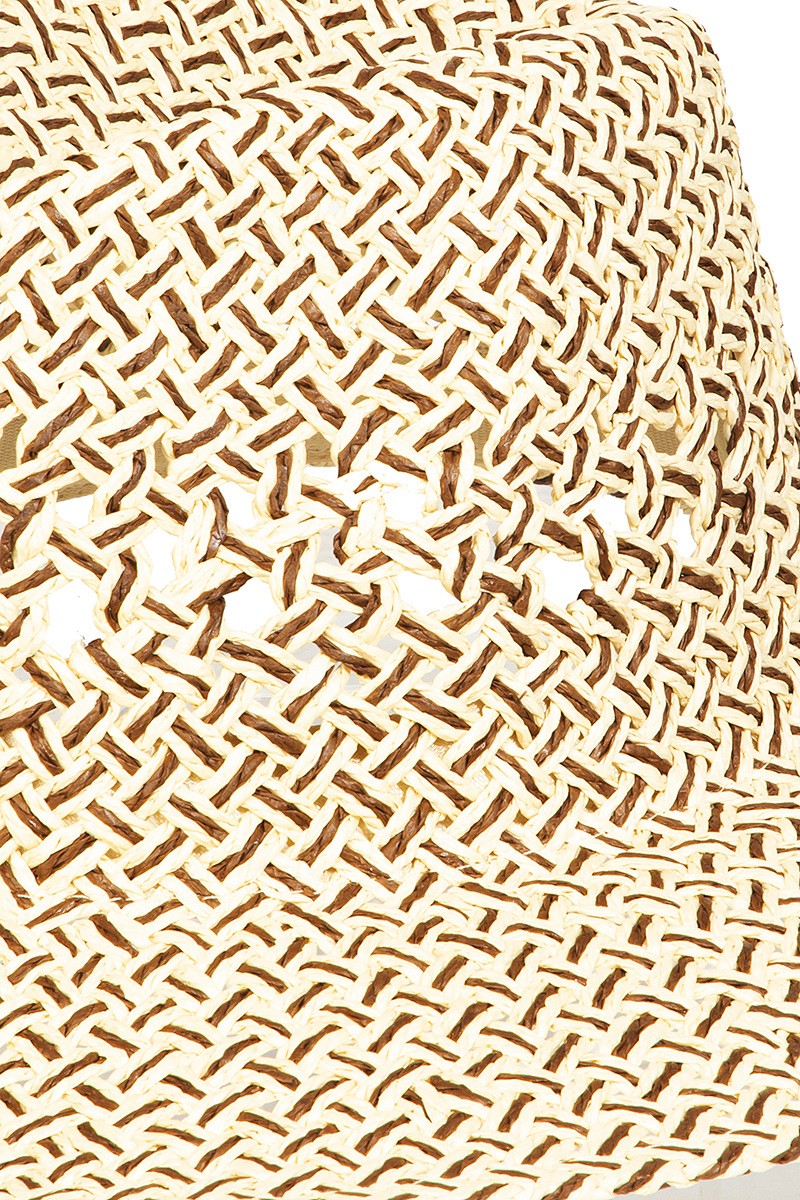 Fame Cutout Woven Straw Hat  | KIKI COUTURE
