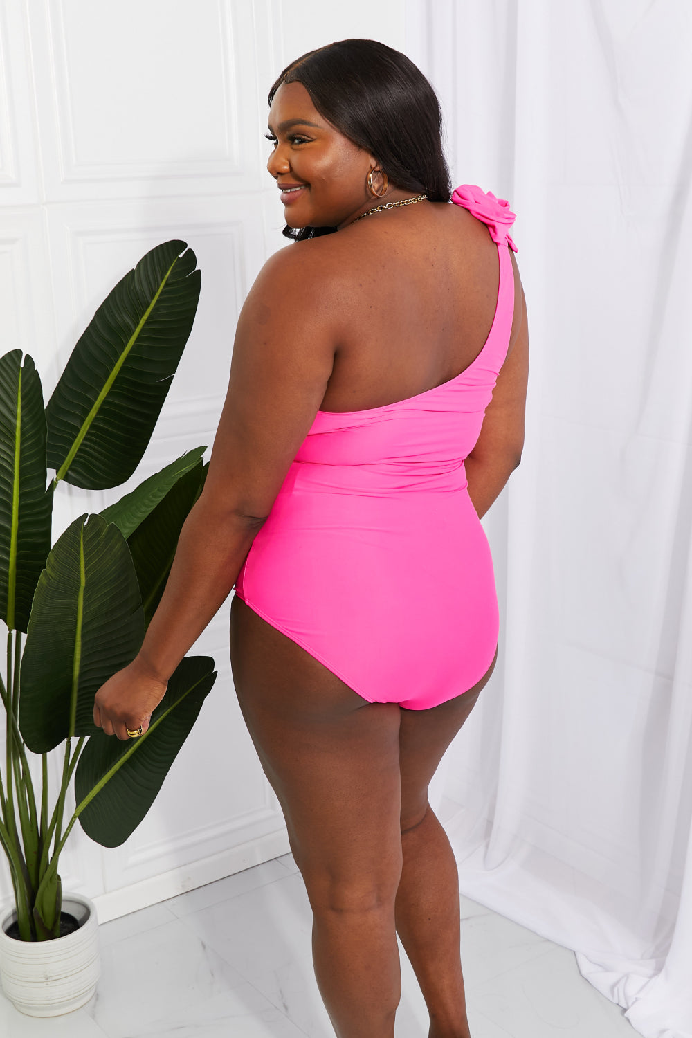 Marina West Swim Deep End One-Shoulder One-Piece Swimsuit  | KIKI COUTURE