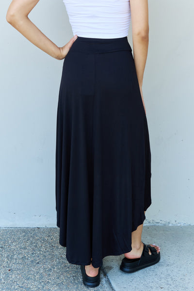 Ninexis First Choice High Waisted Flare Maxi Skirt in Black  | KIKI COUTURE