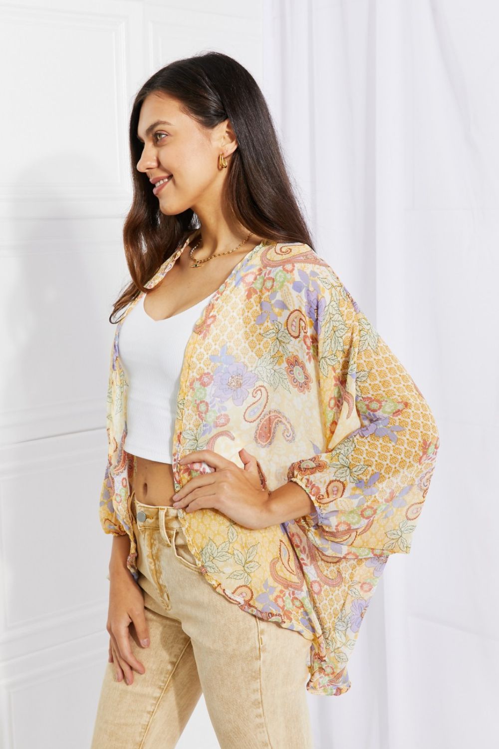 Culture Code Full Size Lasting Love Paisley Kimono  | KIKI COUTURE