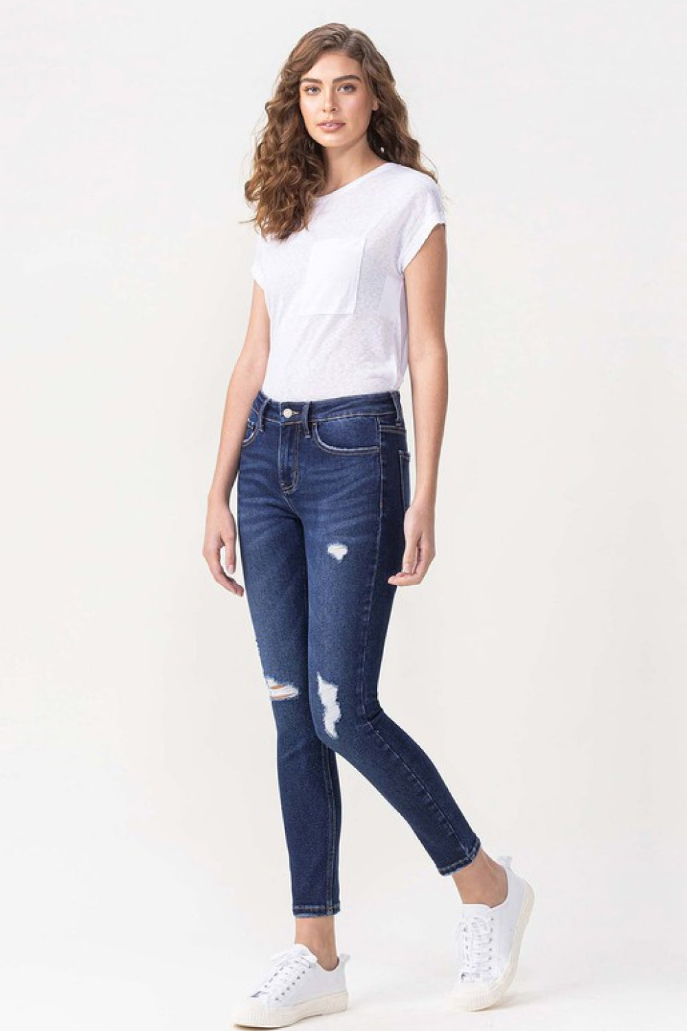 Lovervet Full Size Chelsea Midrise Crop Skinny Jeans  | KIKI COUTURE