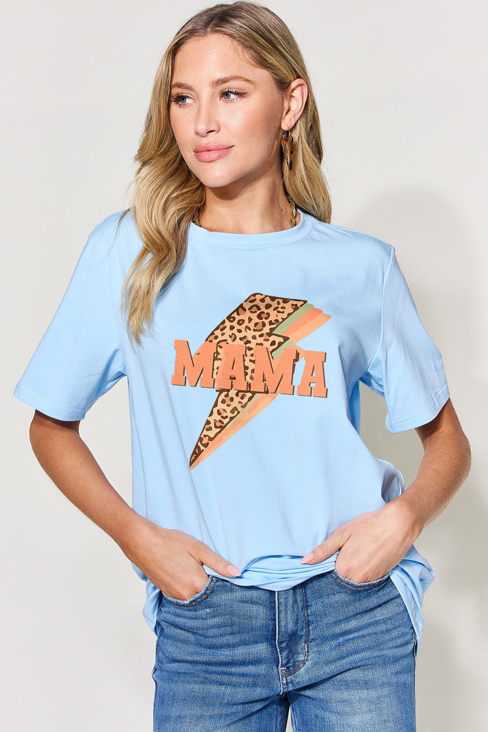 Simply Love Full Size MAMA Round Neck Short Sleeve T-Shirt  | KIKI COUTURE