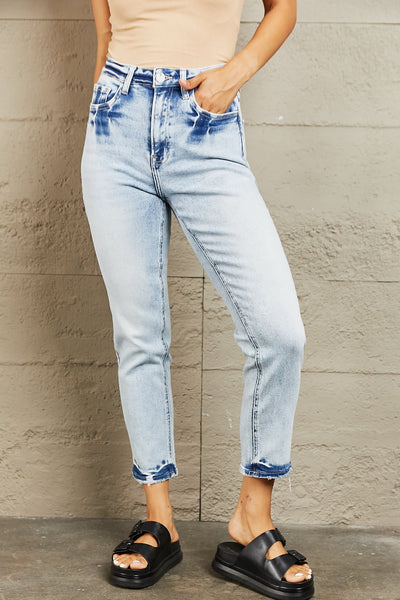 BAYEAS High Waisted Accent Skinny Jeans  | KIKI COUTURE