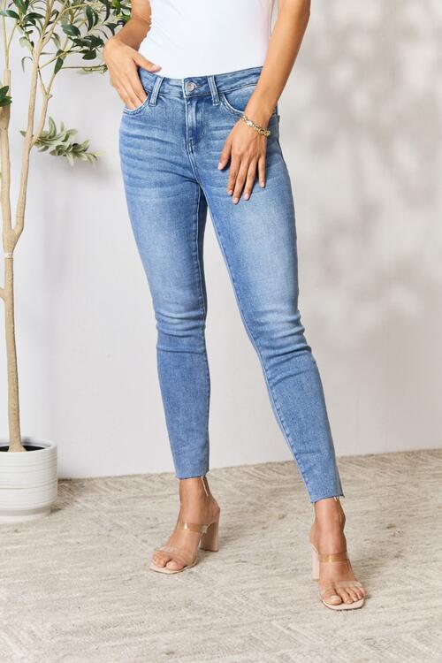 BAYEAS Raw Hem Skinny Jeans  | KIKI COUTURE