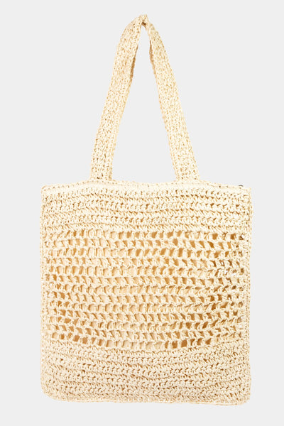 Fame Straw-Paper Crochet Tote Bag  | KIKI COUTURE