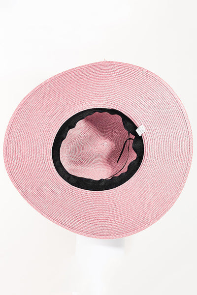 Fame Straw Braided Rope Strap Fedora Hat  | KIKI COUTURE