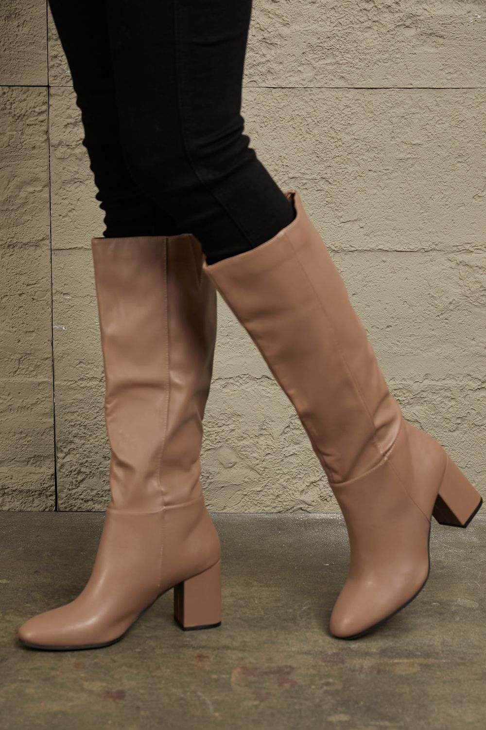 East Lion Corp Block Heel Knee High Boots  | KIKI COUTURE