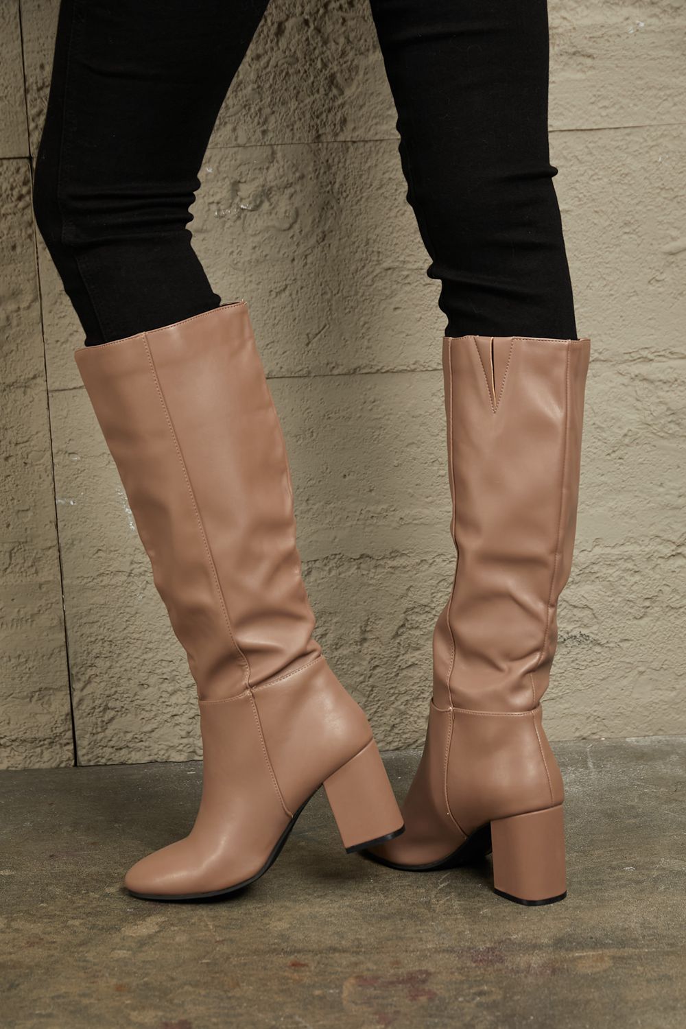 East Lion Corp Block Heel Knee High Boots  | KIKI COUTURE