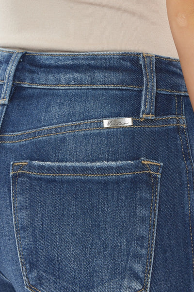 Kancan Raw Hem High Waist Cropped Jeans  | KIKI COUTURE