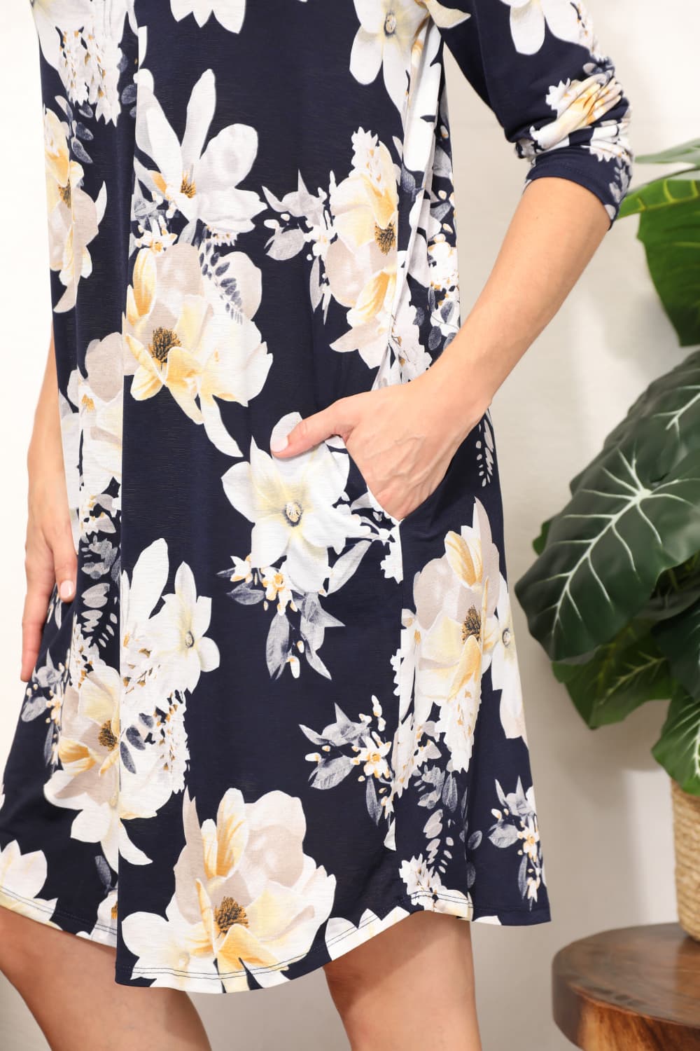 Sew In Love  Full Size Flower Print Shirt Dress  | KIKI COUTURE