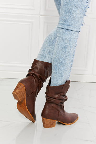 Better in Texas Scrunch Cowboy Boots in Brown | KIKI COUTURE