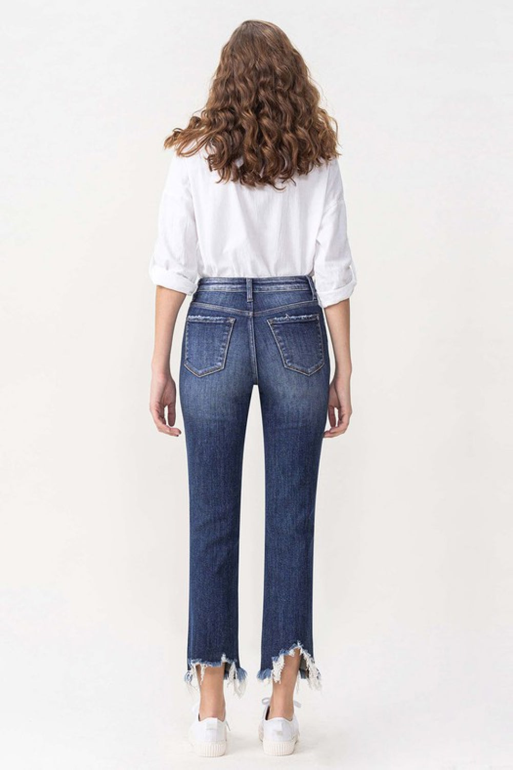 Lovervet Jackie Full Size High Rise Crop Straight Leg Jeans  | KIKI COUTURE