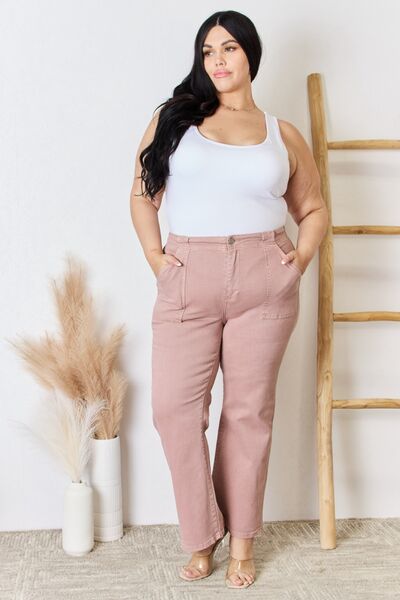 RISEN Full Size High Rise Ankle Flare Jeans  | KIKI COUTURE