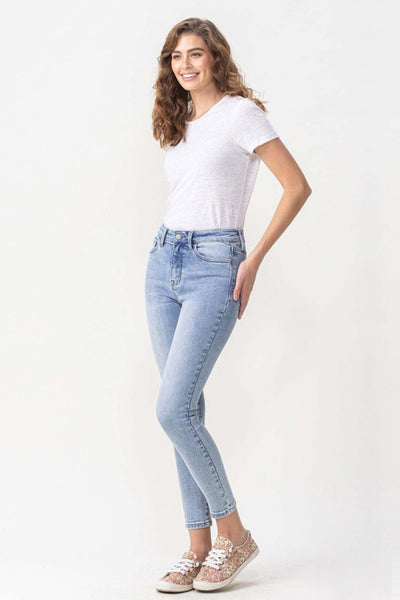 Lovervet Full Size Talia High Rise Crop Skinny Jeans  | KIKI COUTURE