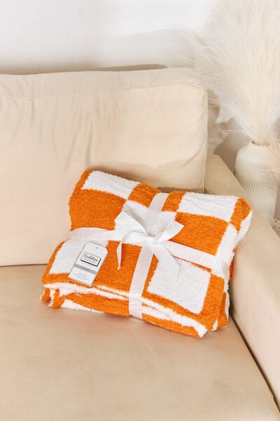 Cuddley Checkered Decorative Throw Blanket  | KIKI COUTURE