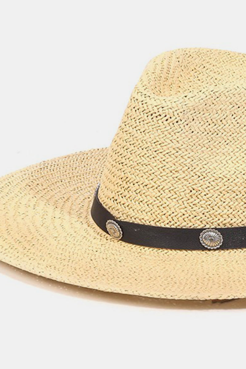 Fame Belt Strap Straw Hat  | KIKI COUTURE