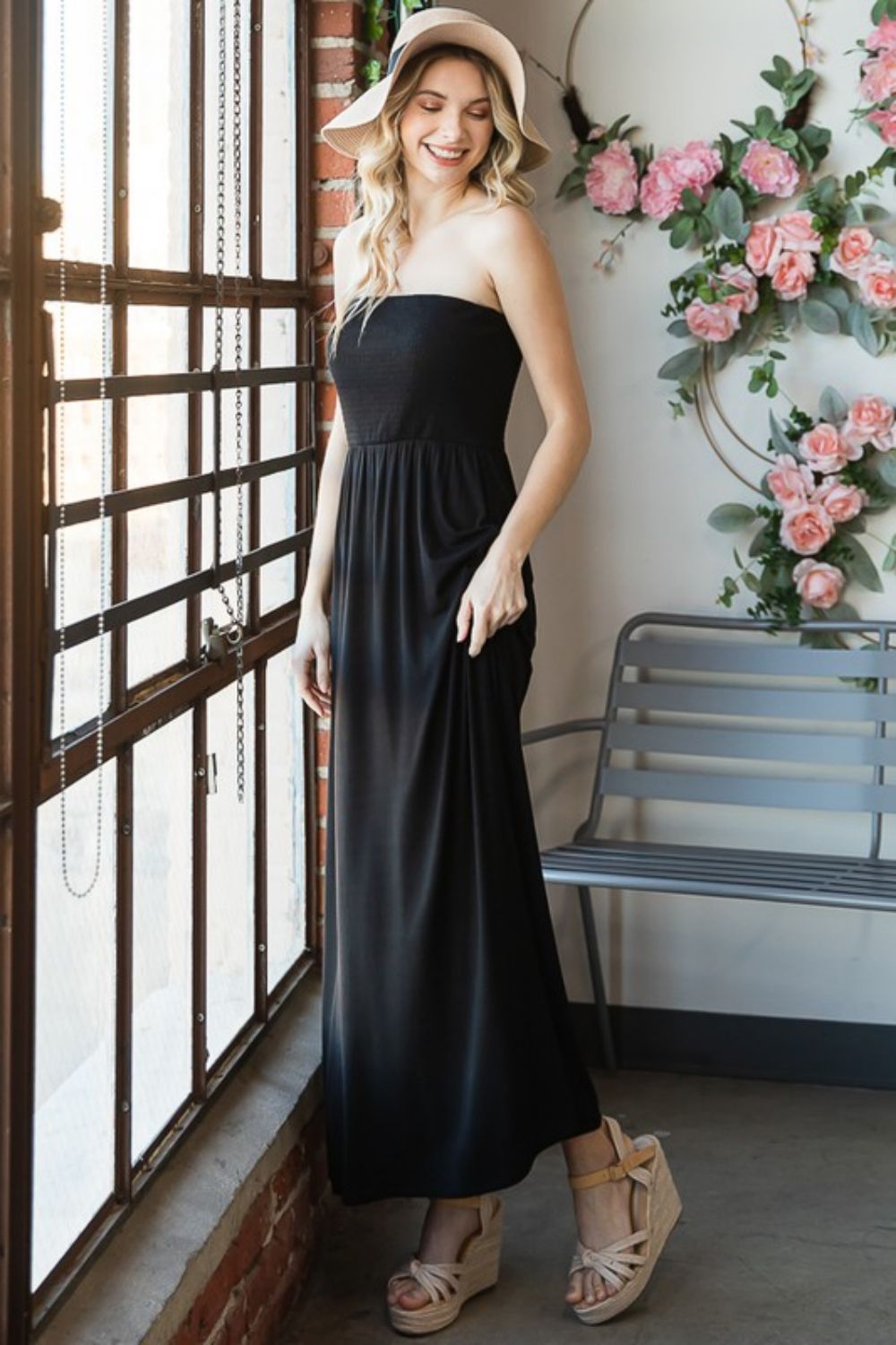 Heimish Full Size Strapless Maxi Dress  | KIKI COUTURE-Women's Clothing, Designer Fashions, Shoes, Bags