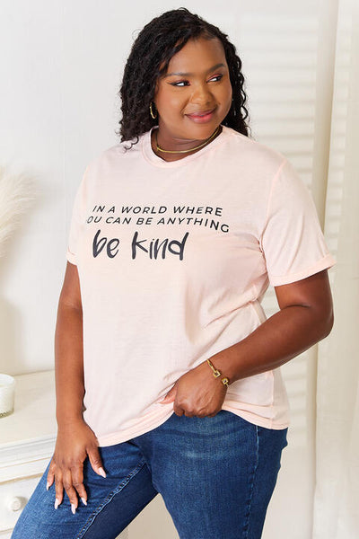 Simply Love Slogan Graphic Cuffed T-Shirt  | KIKI COUTURE