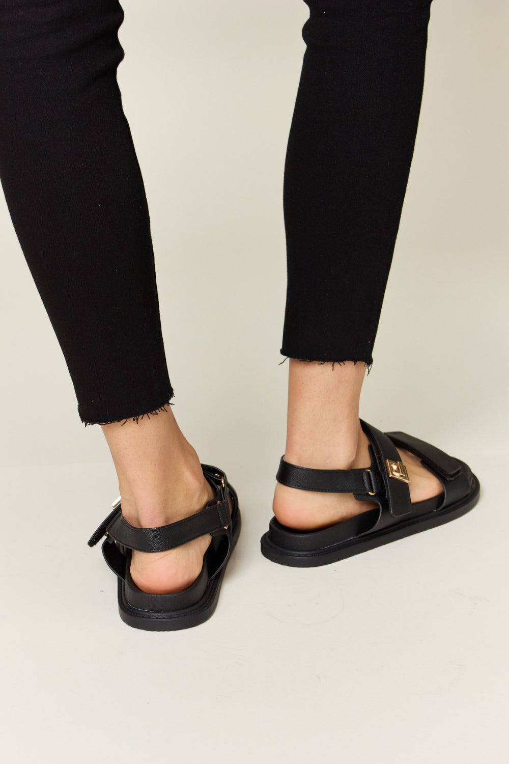 WILD DIVA Velcro Double Strap Slingback Sandals  | KIKI COUTURE