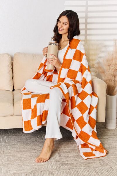 Cuddley Checkered Decorative Throw Blanket  | KIKI COUTURE