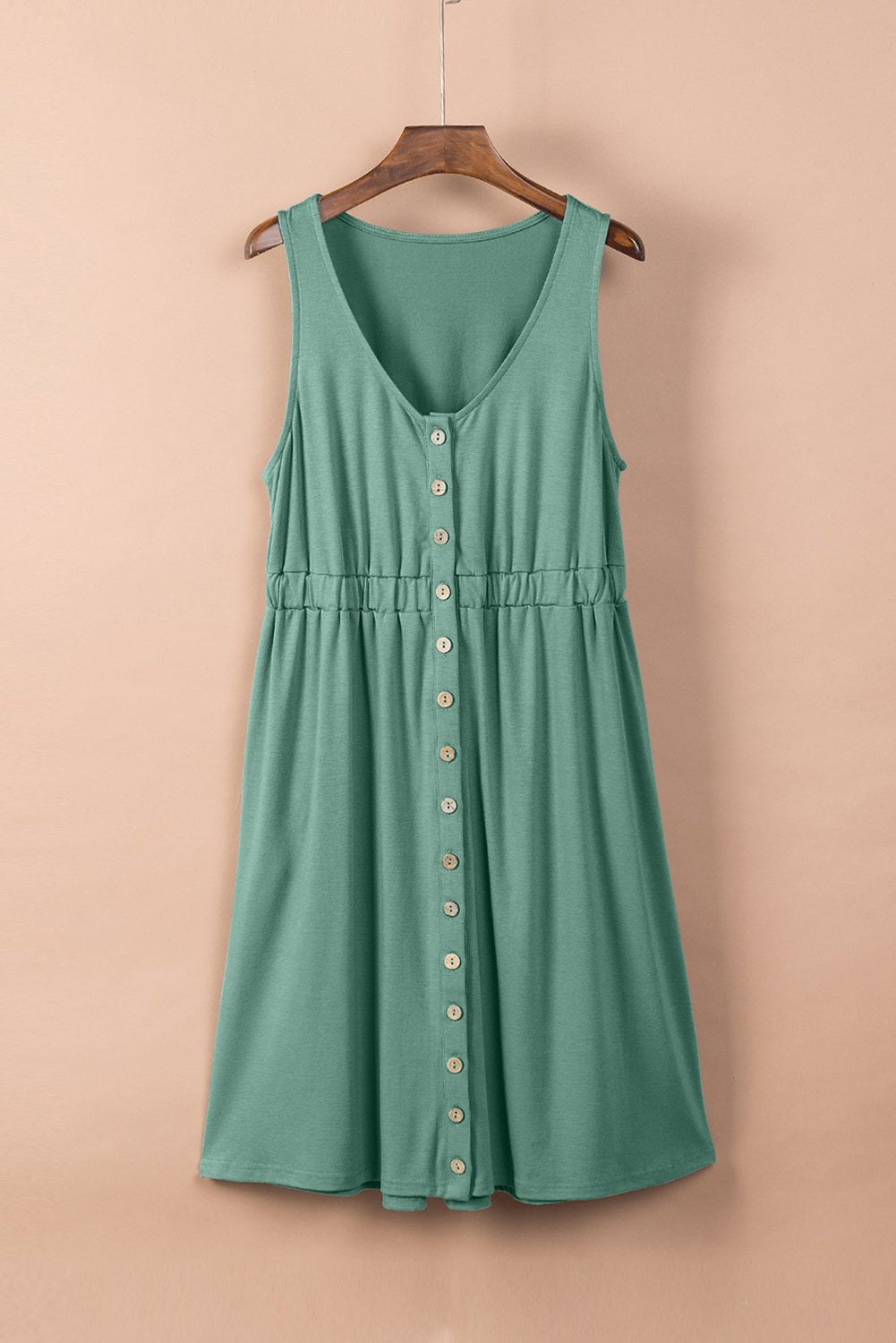 Sleeveless Button Down Mini Dress  | KIKI COUTURE-Women's Clothing, Designer Fashions, Shoes, Bags